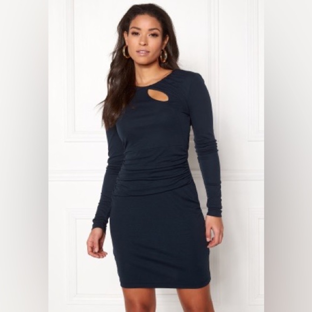 NWT DAGMAR Navy Gathered Dress